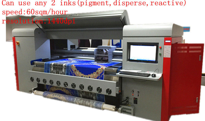 1440 dpi Large Size Digital Textile Printer With Acide / Disperse / Reactive Ink